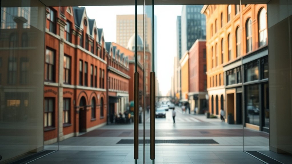 Glass Doors Round Bush