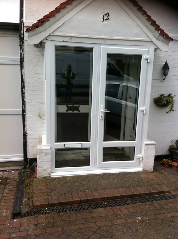uPVC French doors fitted as front entrance in Radlett